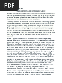 CRITICAL APPRECIATION of F VS A in Education PDF