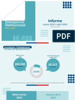 Avance Plan de Emergencia Habitacional