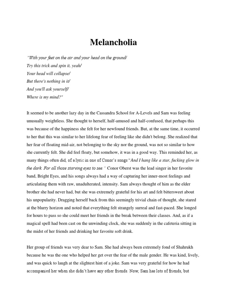 Melancholia Pdf Pdf