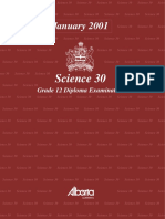 2001 January Science 30 Diploma With Answerkey PDF
