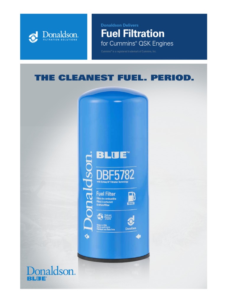 Donaldson Blue Fuel Filters For Cummins QSK Engines PDF PDF