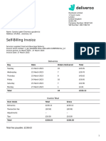 Roofoods invoice for food delivery services