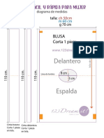 Blusa Facil Sin Patrones para Mujer Diagrama PDF