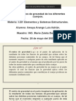 3.2 Centros de Gravedad de Los Diferentes Cuerpos