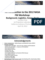 Introduction to 2012 NASA FM Workshop: Background, Logistics, Scope and Goals