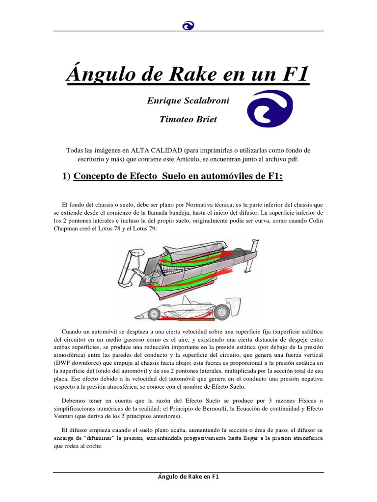 Efecto del Ángulo de Rake en F1 | PDF | Formula Uno | Coche