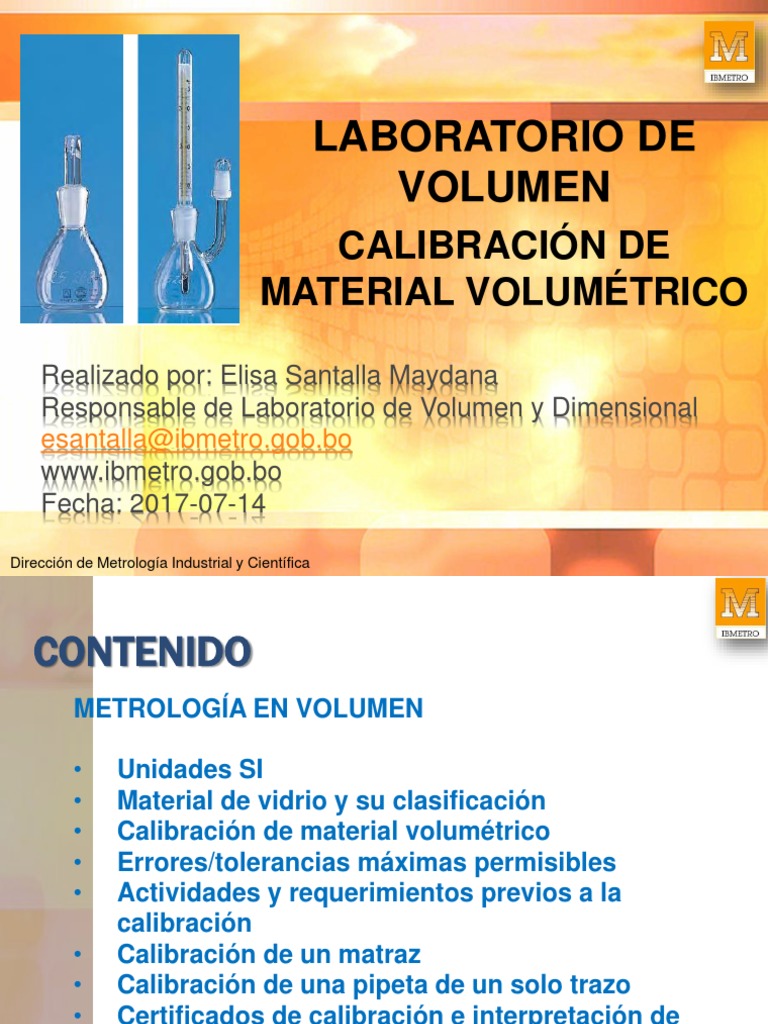 Calibración de Material Volumetrico 2017 PDF PDF