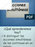 Acciones simultáneas vs continuas cuentos