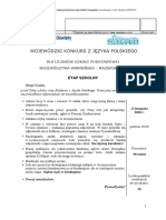 1 Polski - Arkusz Na Etap Szkolny 20 PDF