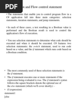 Iteration and Flow Control Statement