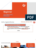 Beginner: Unit 2: Against The Law Online Session 2