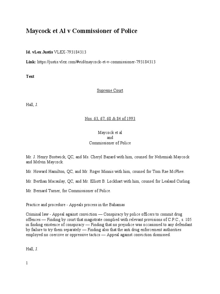 Maycock Appeal on Drug Conspiracy Case | PDF