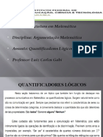 Quantificadores Lógicos