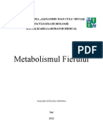 Biochimie Medicala - Metabolismul Fierului