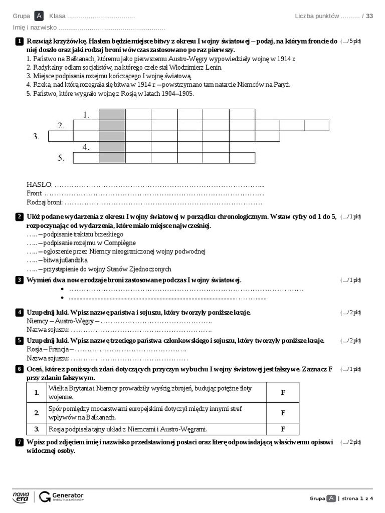 Pierwsza Wojna Å W. - 7 C PDF | PDF