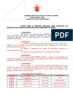 Plano para exercício simulado de protocolo logístico CBMERJ