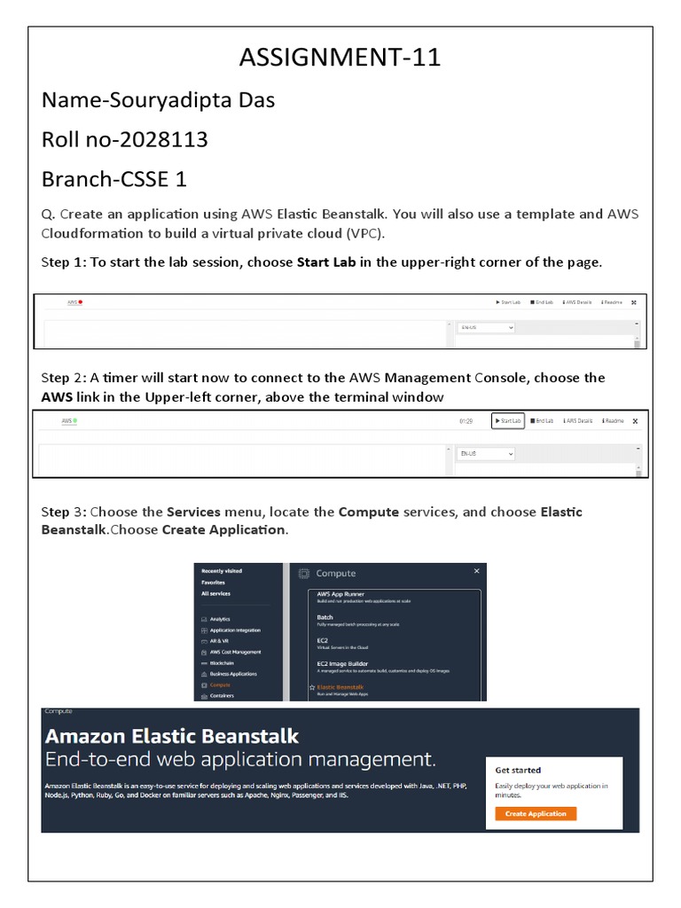 AWS Elastic Beanstalk & VPC Setup Guide | PDF
