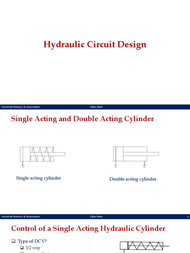 Lecture 4 & 5 Hydraulic Circuit Design PDF PDF Pump Valve