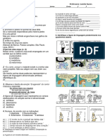 Avaliação de Língua Portuguesa PDF