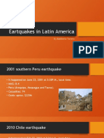 Eartquakes Cases in Latin America