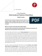 Innsbruck Festival of Early Music 2018 programme