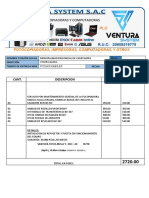 New Proforma Mantenimiento General BH 367 Churcampa