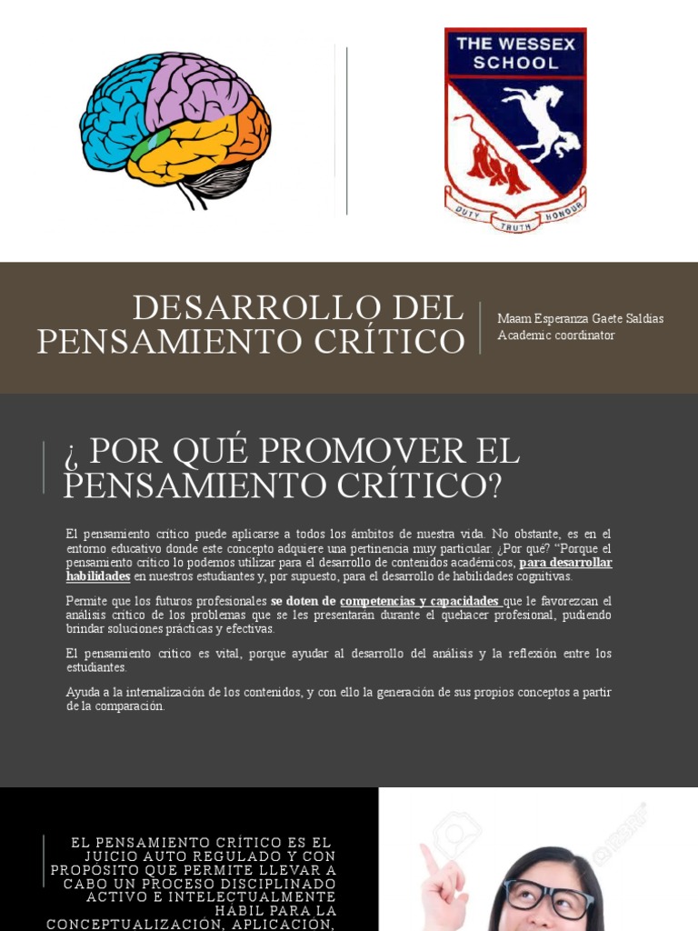 Fomentar el Pensamiento Crítico en Educación | PDF