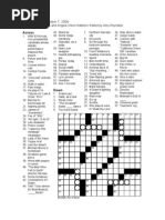 "Don't Blink" - VP Crossword Puzzle