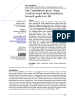 Analisis Video Pembelajaran Operasi Hitung Penjuml PDF