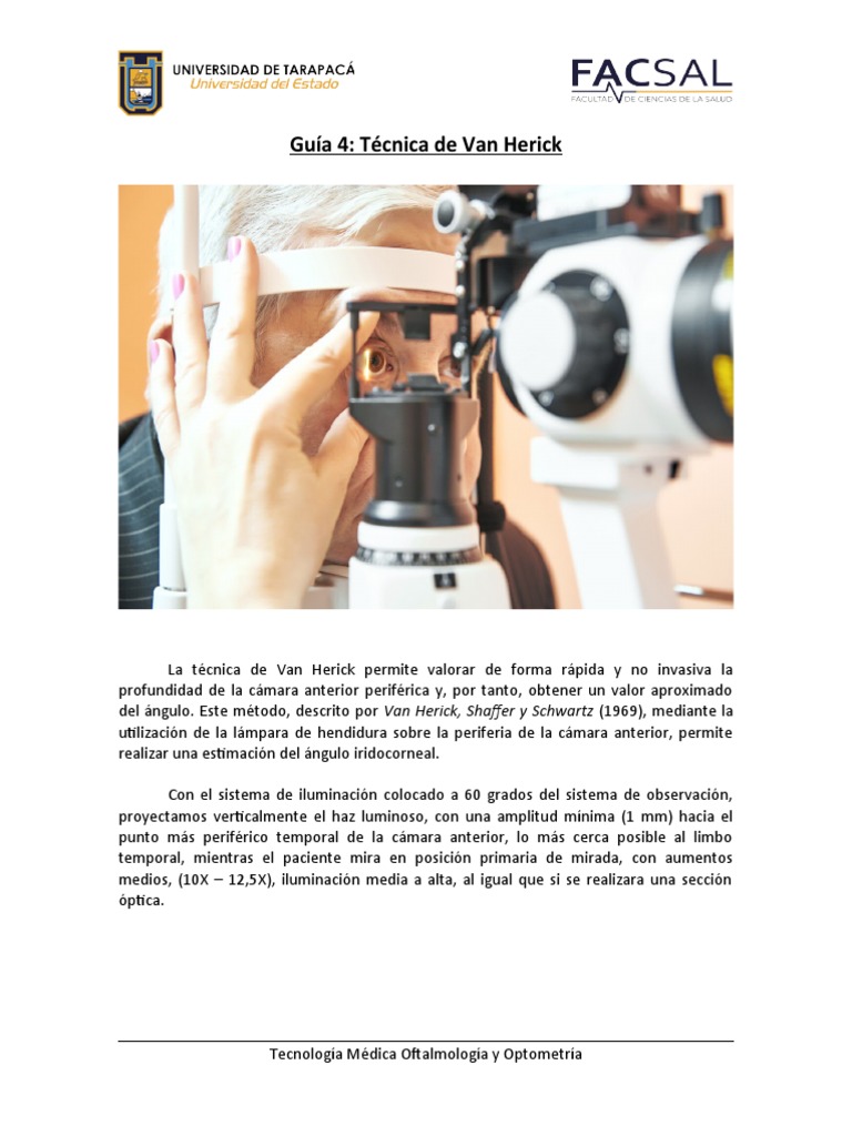 GUIA 4 - Van Herick.docx | PDF | Óptica | Córnea