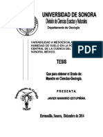 Variabilidad A Mesoescala de La Humedad de Suelo en La Porción Central de La Cuenca Del Rio Sonora, México PDF