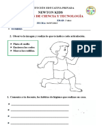 Examen de Ciencia y Ambiente - 3 Años