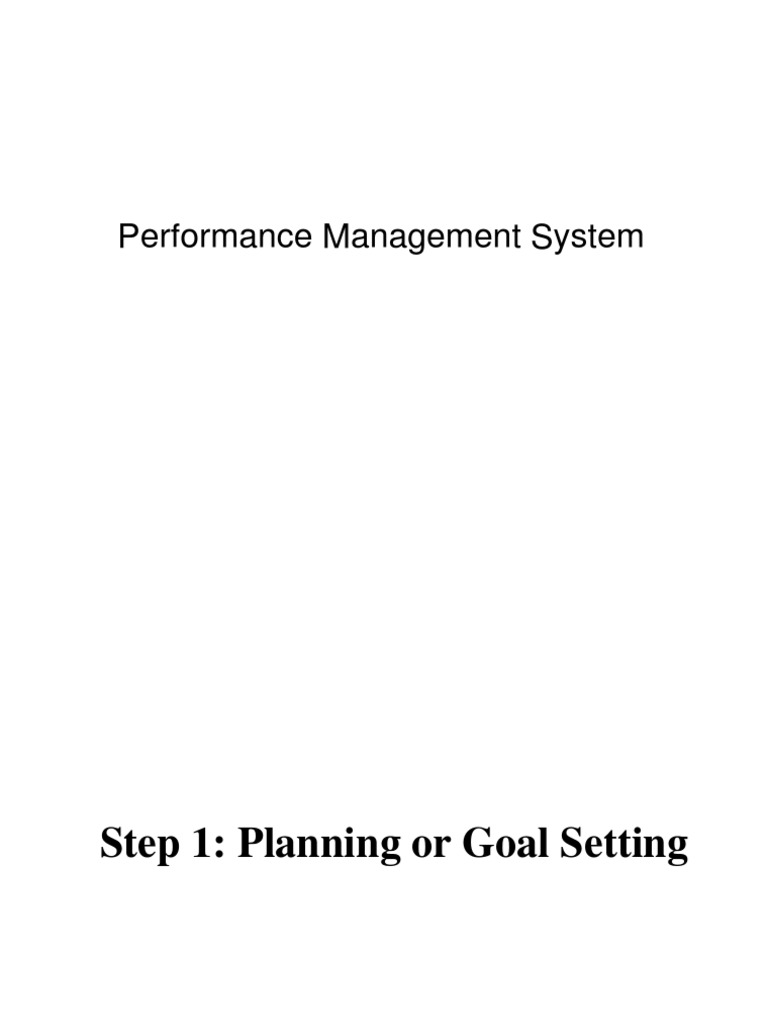 Goal Setting in Performance Management | PDF | Goal | Safety