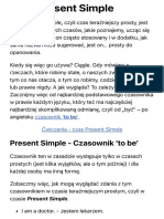 Present Simple Czas Teraźniejszy Gramatyka Speak Up PDF