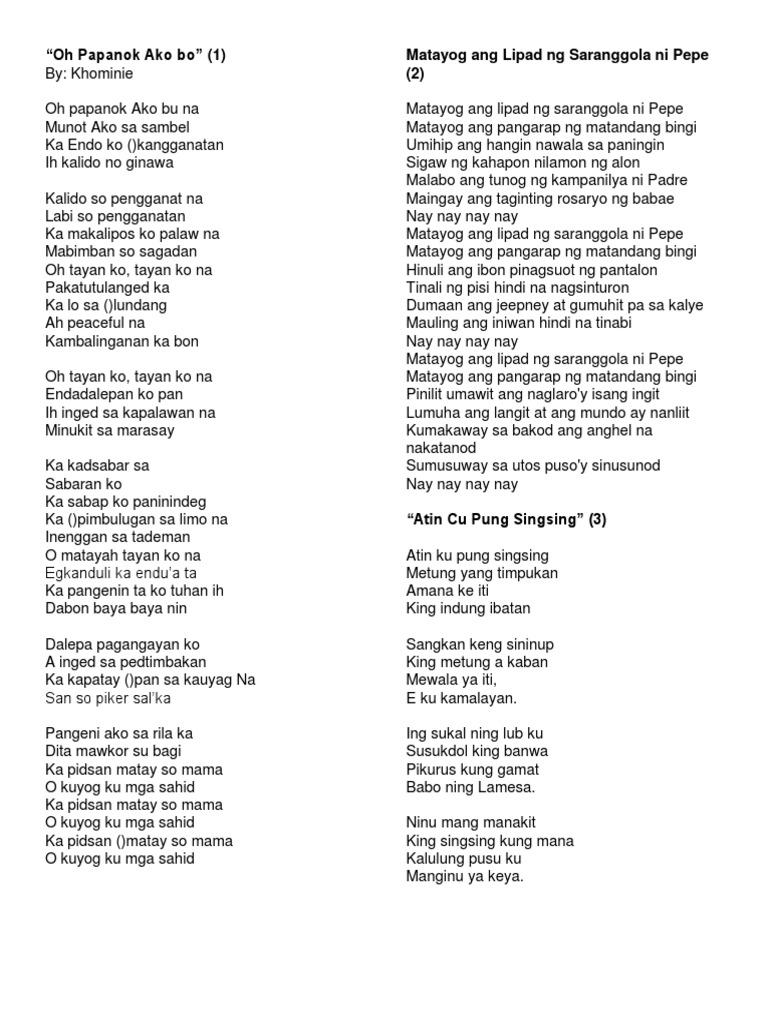 Awiting Bayan Performance | PDF