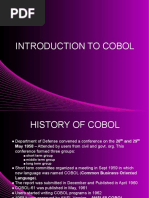 Introduction To COBOL