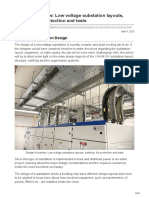 Design Knowhow Low Voltage Substation Layouts Earthing Fire Protection and Tests PDF