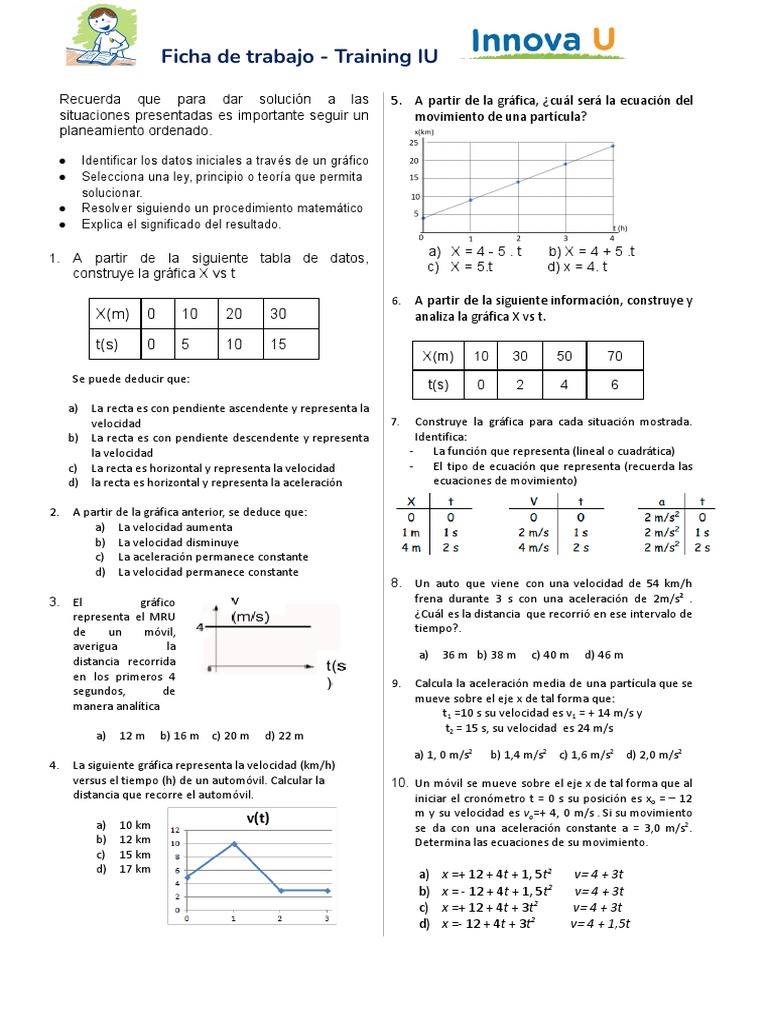 Anexo 6 TRAINING IU PDF | PDF | Velocidad | Ecuaciones