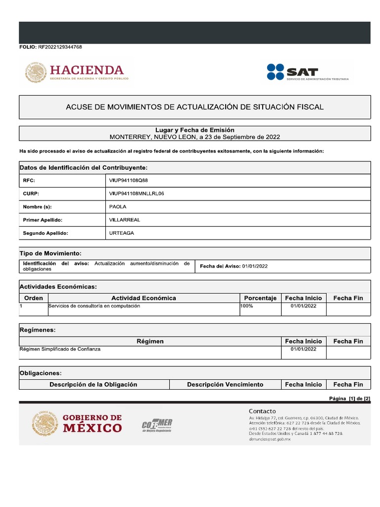 ACTUALIZACION ACTIVIDADES | PDF