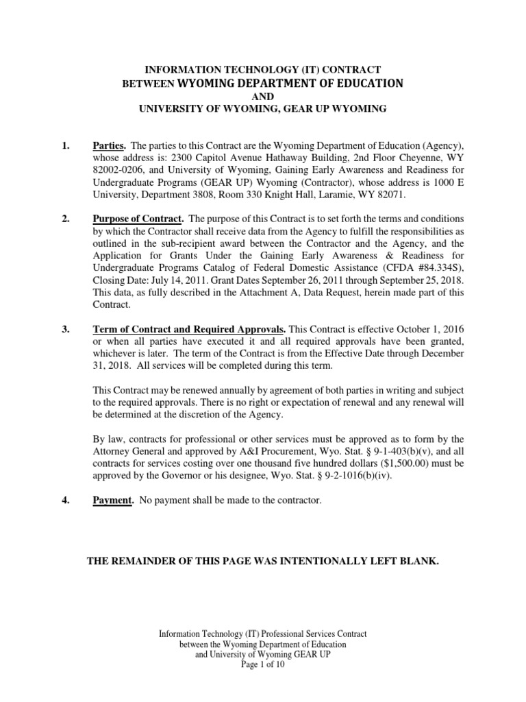 IT Contract Template PDF | PDF | Indemnity | Computer Security