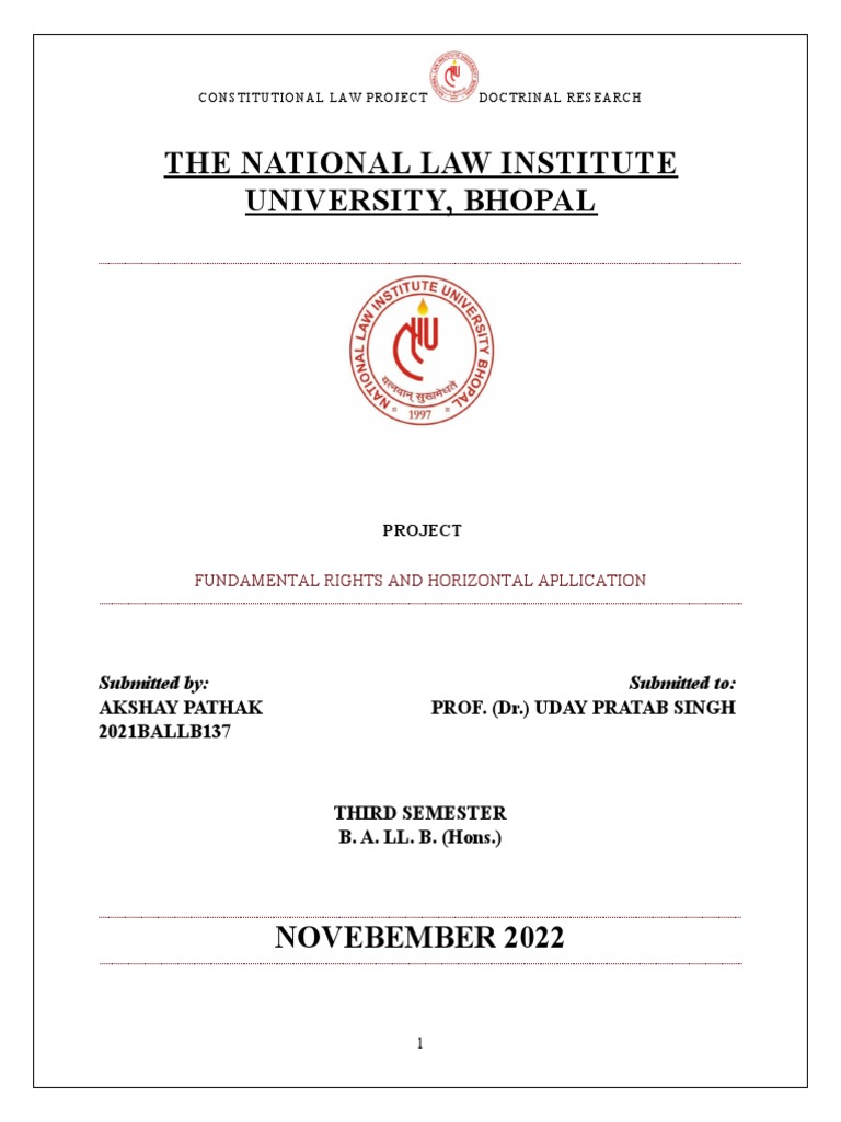 Constitution Law1 Akshay Pathak2021BALLB137 PDF Tort Common Law