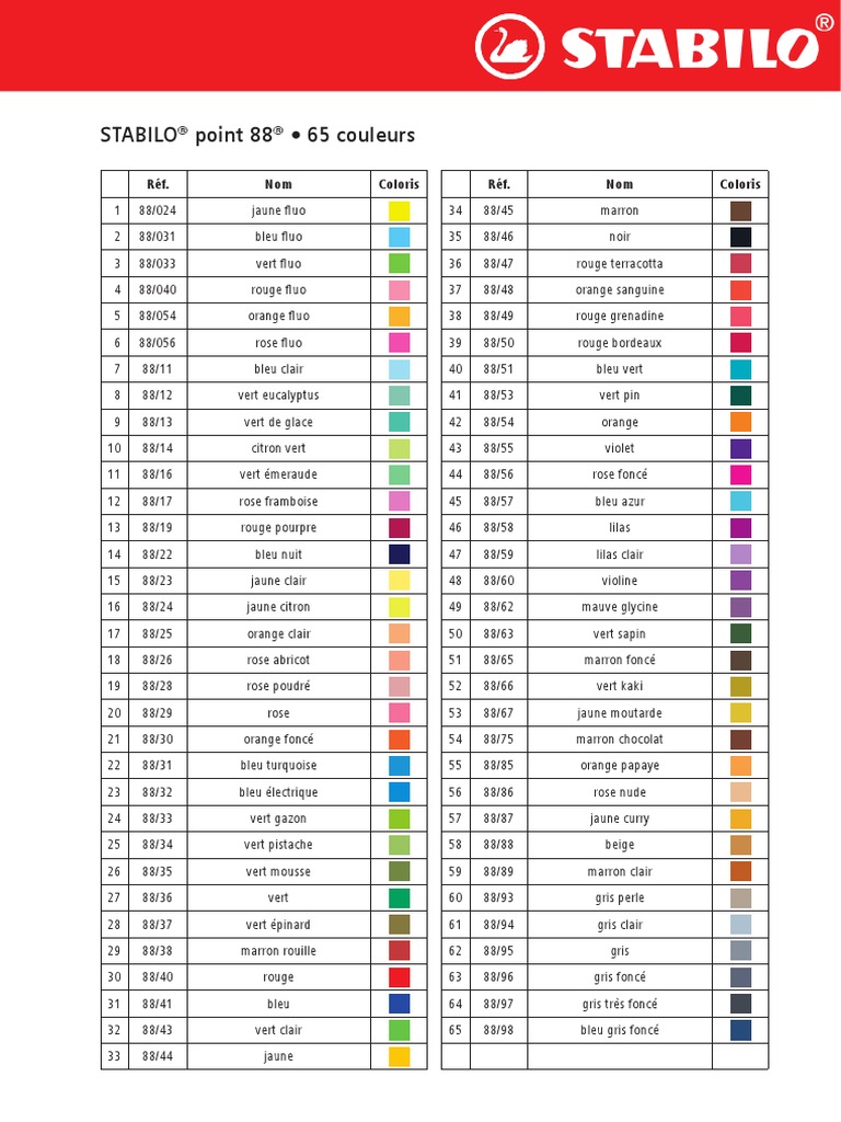 88 Point 88 ColorOverview 2022 FR PDF | PDF