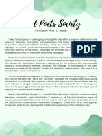 Dead Poets Society is a thought-provoking film that offers a poignant reflection on the power of education, conformity, and individuality. The movie is set in an elite all-boys preparatory school called Welton Acad.pdf