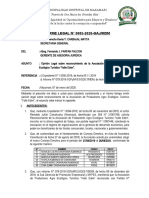 Informe Legal #005 - Opinión Legal Sobre Reconocimiento de La Asociación de Productores Agro Ecológico Turístico "Valle Eden"