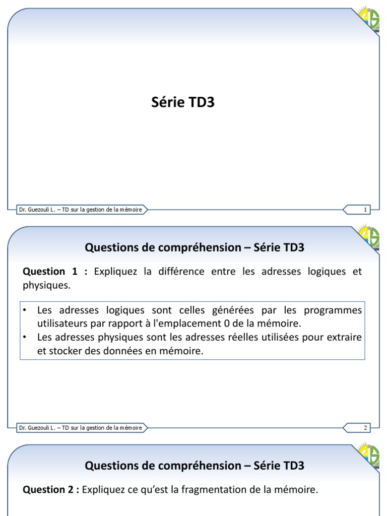 TD3 Explications PDF | PDF