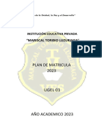 Plan de Matricula 2023 PDF