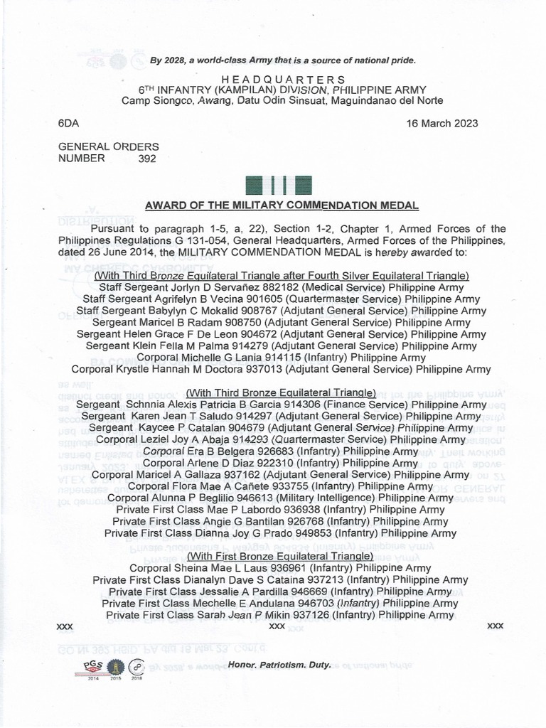 Military Commendation Medal Awards | PDF