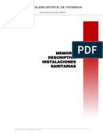 Memoria Descriptiva Inst. Sanitarias U-12 Ok