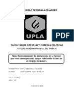 Despido incausado y protección contra despido arbitrario