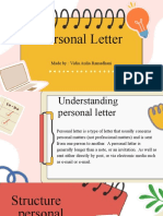 Personal Letter: Made By: Vidia Aulia Ramadhani